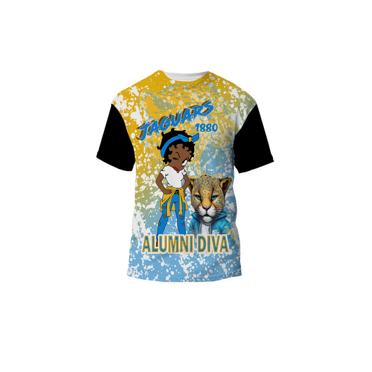 Custom 3D Blue & Yellow SU Inspired Alumni Diva